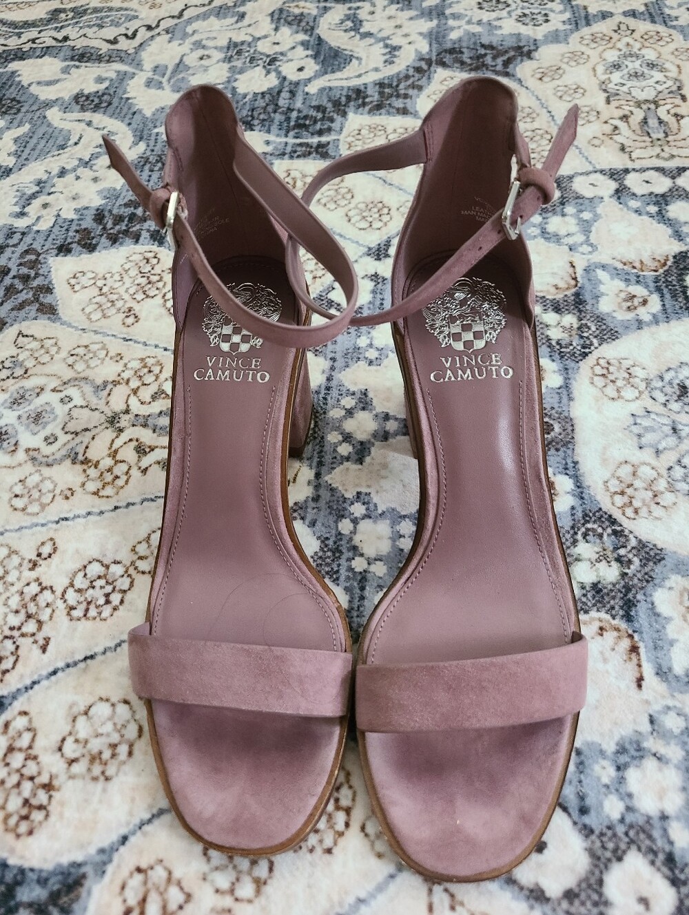 Vince Camuto Kreestey Ankle Strap Sandals Mauve Size 7.5 - Picture 2 of 9